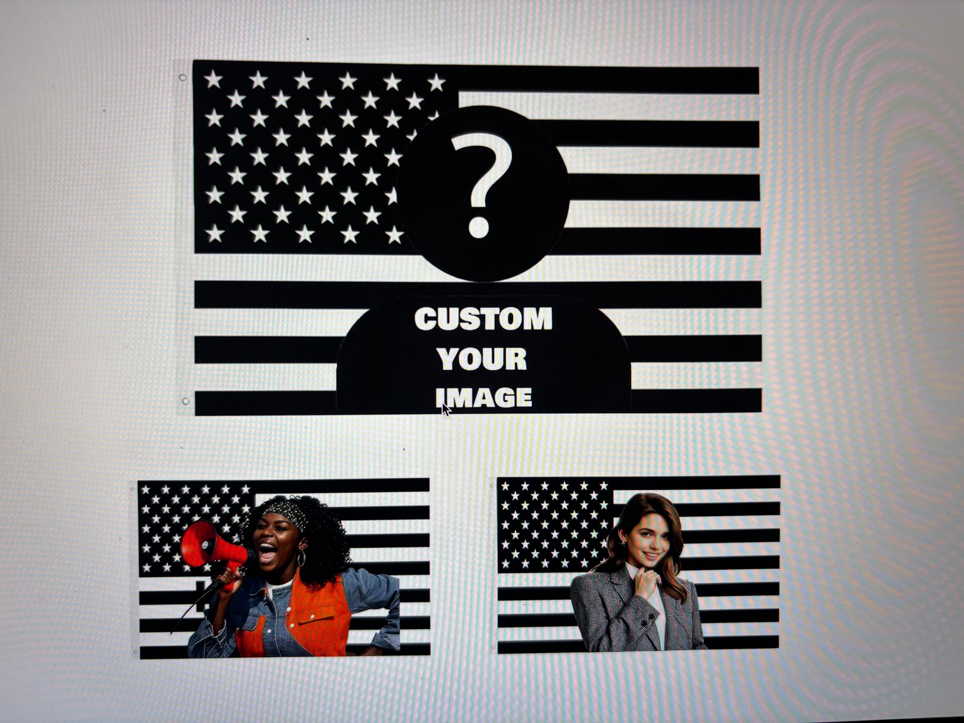 Custom Black-and-White Flag