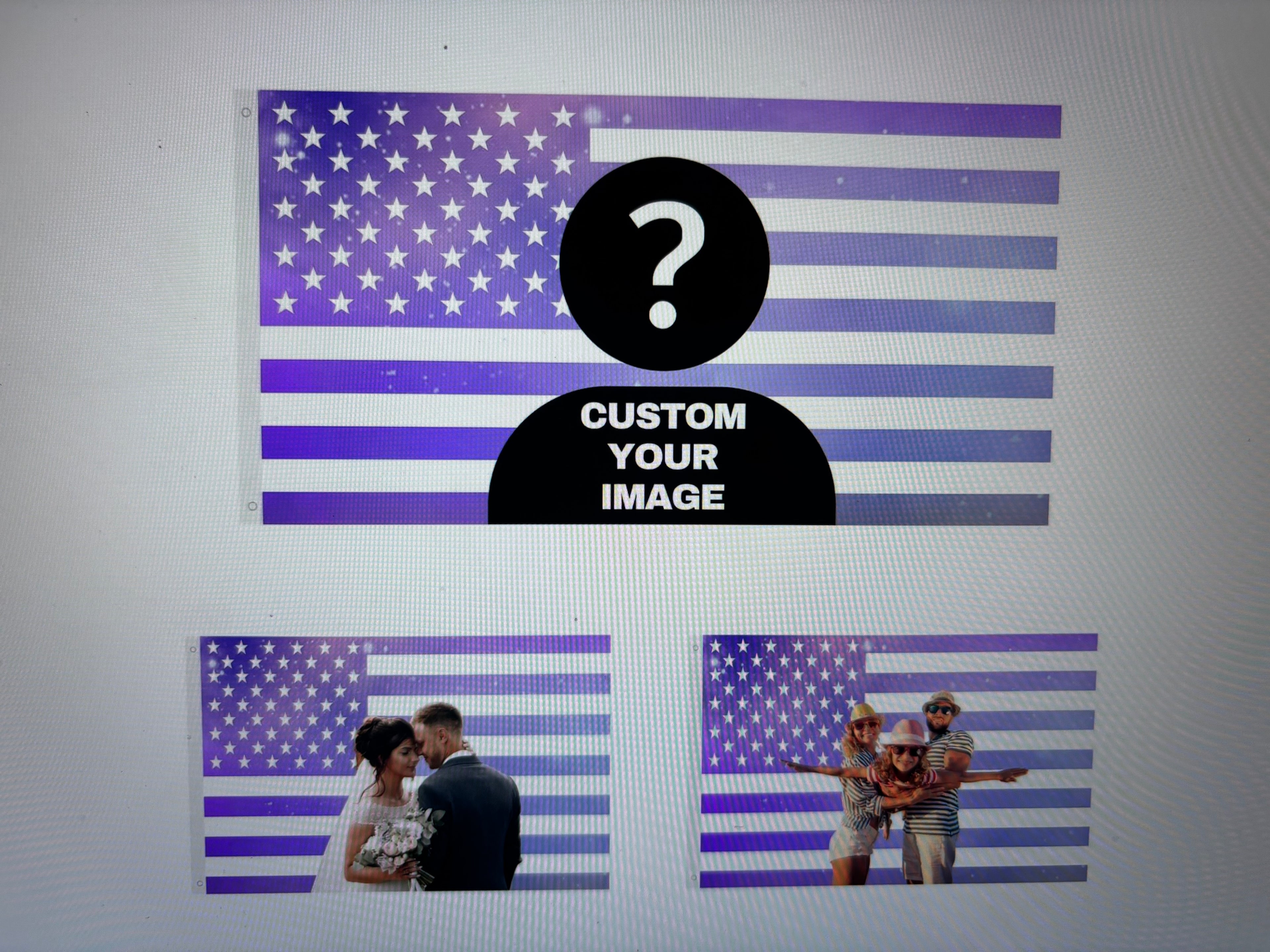 Custom Galaxy Purple Flag