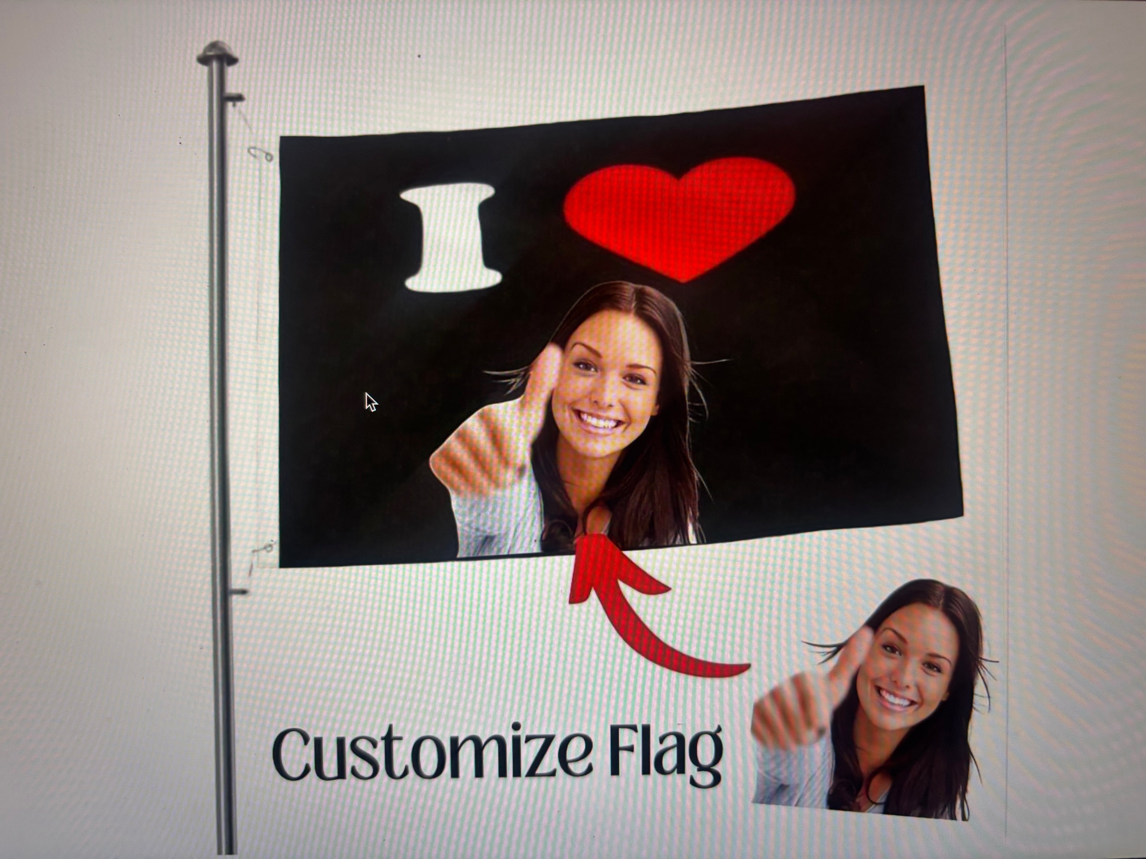 Custom I Heart Flag